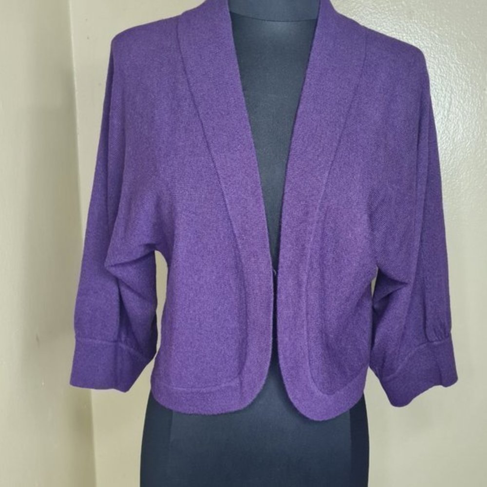 Banana Republic Luxury Cashmere Blend Purple Cardigan size L